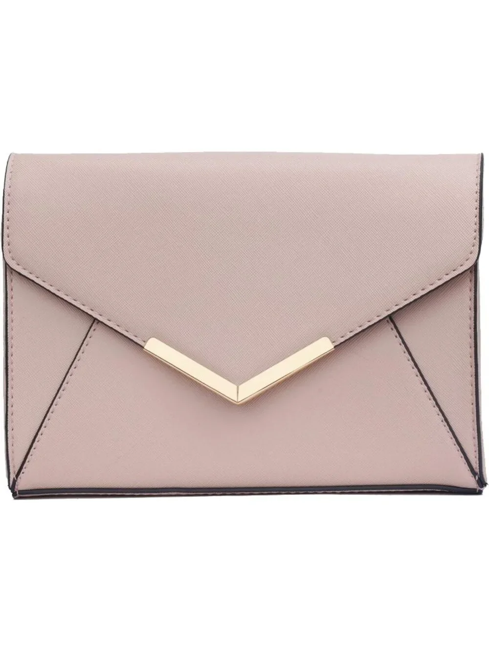 👜 Women's Pink Faux Leather Evening Handbag Party Wedding Prom Clutch Purses